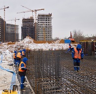 Во второй очереди West Garden началось бетонирование фундаментной плиты