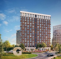 В West Garden приступили к облицовке фасадов клинкерным кирпичом